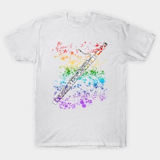 Bassoon Rainbow Colours Bassoonist Woodwind Musician T-Shirt